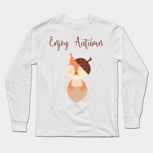 Little Squirrel Happy Autunm - Fall Begins Long Sleeve T-Shirt